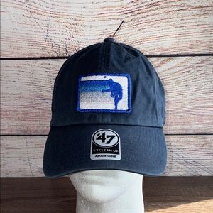 NWT 47 Brand Clean Up Dark Blue Dad Cap with Blue Pitcher Patch